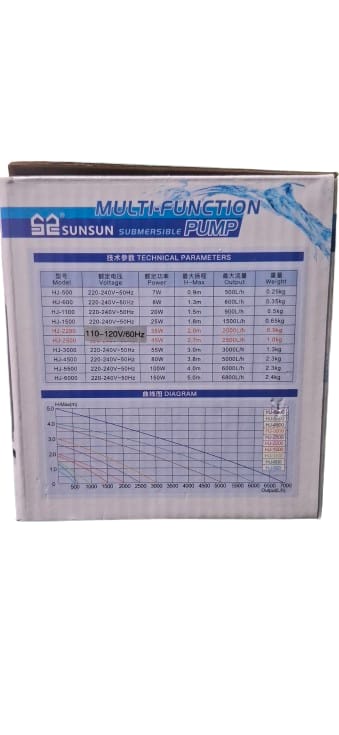 SUNSUN MULTIFUNCTION SUBMERSIBLE PUMP
