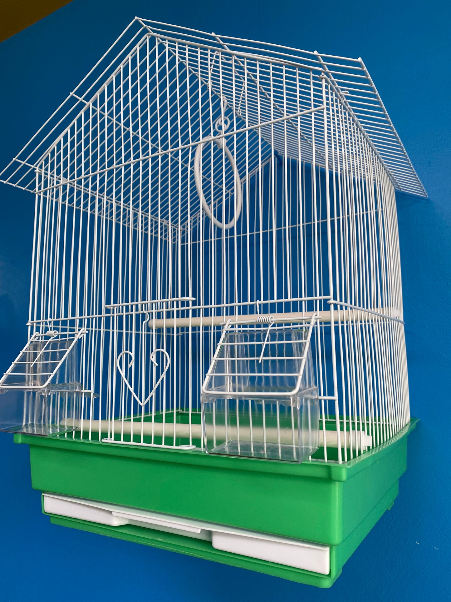 White Bird Cages with Color Base