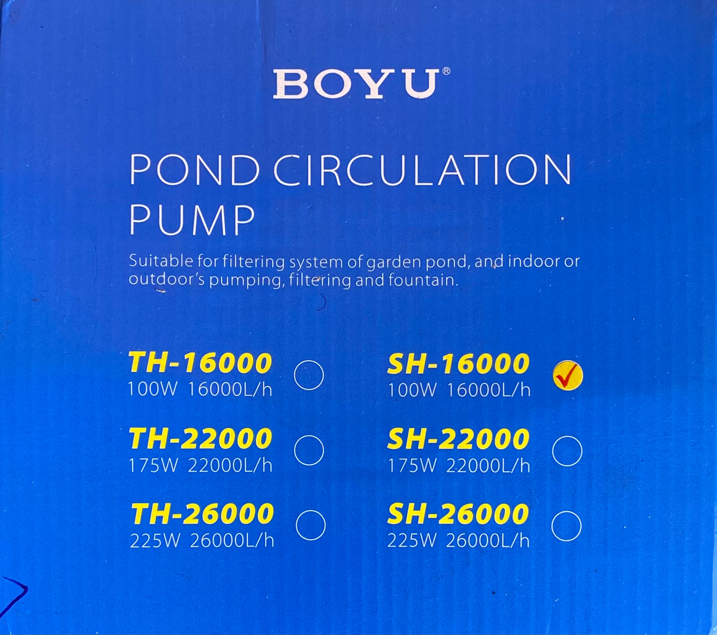 Boyu SH-16000 Pond Circulation Pump