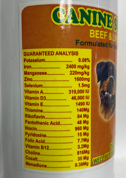 Canine Supplement Beef & Liver Flavored