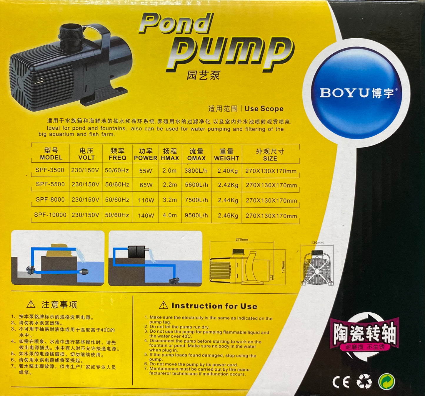 Boyu Pond Pump (2 Sizes)