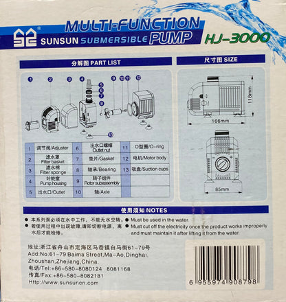 SUNSUN Multi-Function Submersible Pump