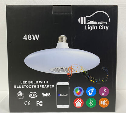 Light City 48W LED Bulb with Bluetooth Speaker