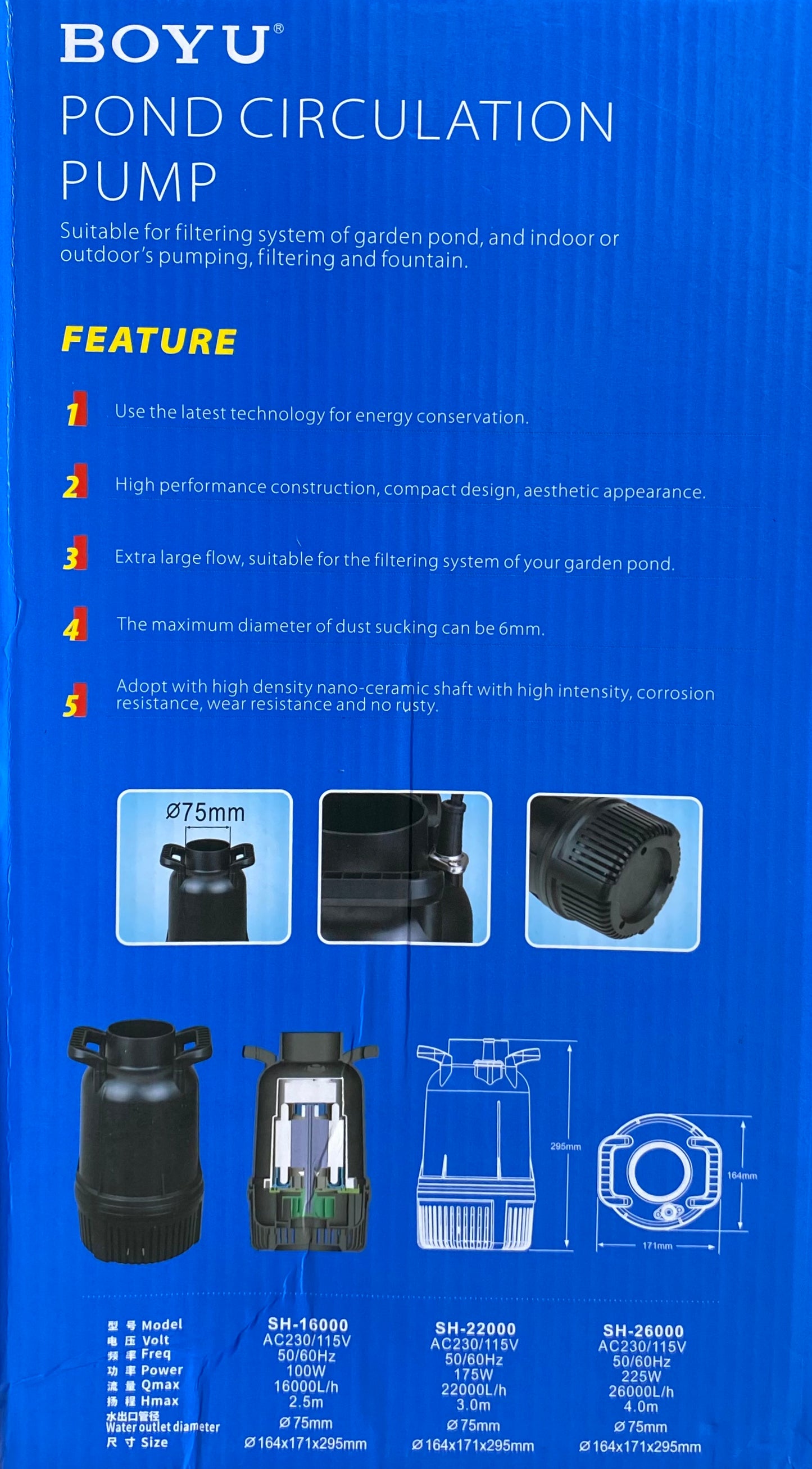 Boyu SH-16000 Pond Circulation Pump