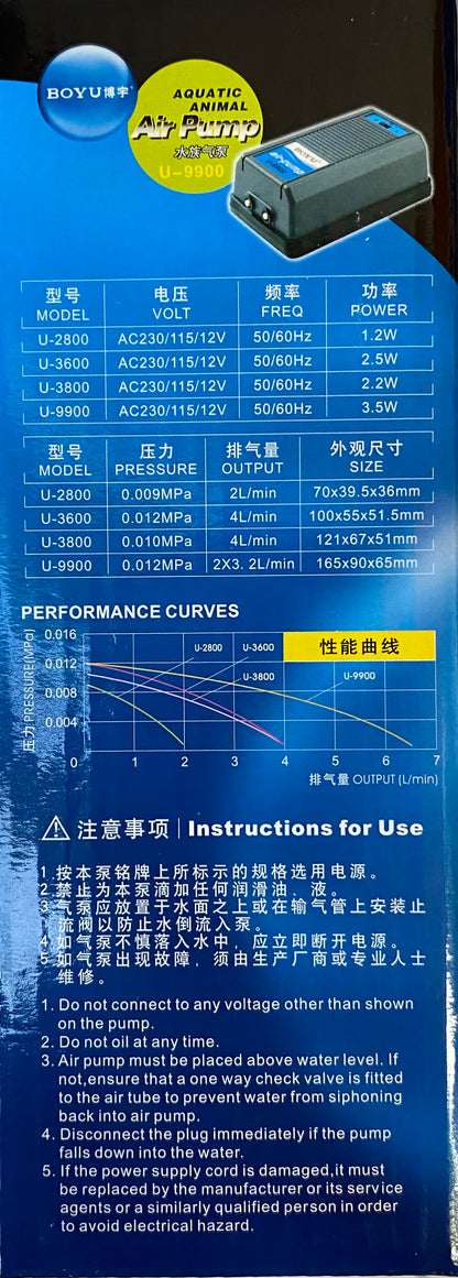 Boyu U-9900 Air Pump