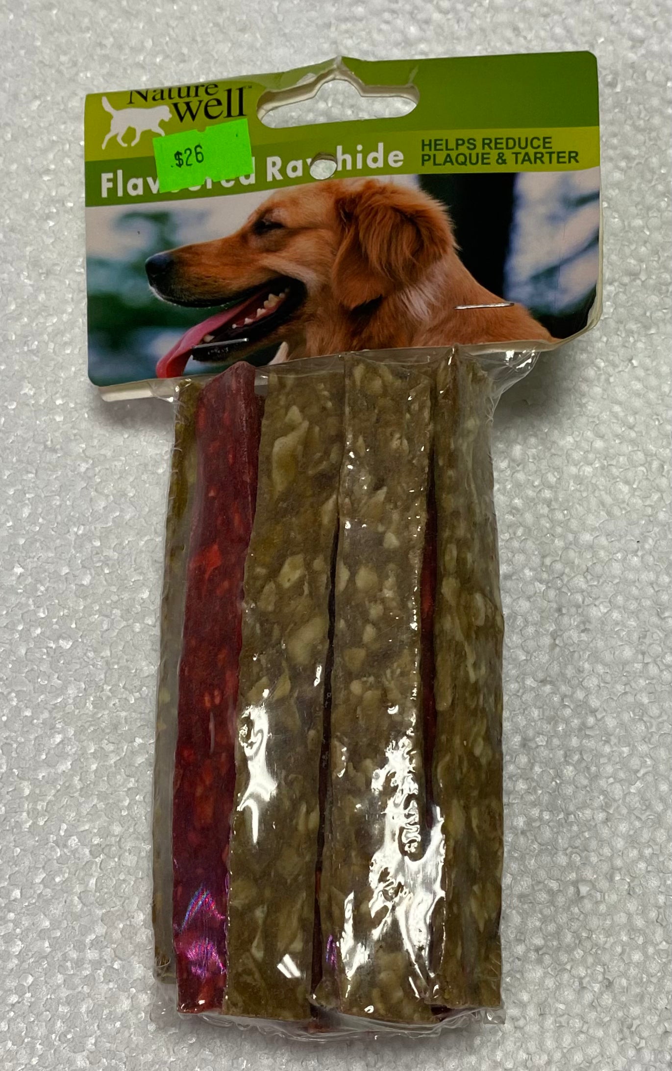 Flavored Rawhide Chewable Plaque and Tarter Reducer