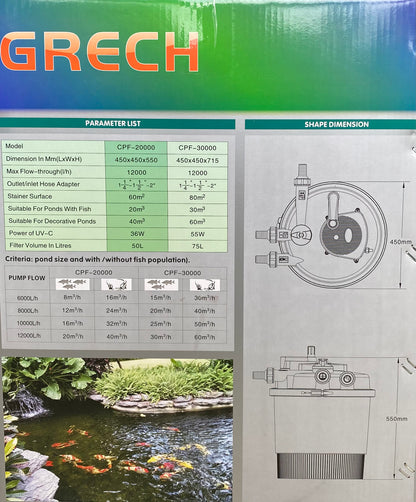 GRECH CPF-20000 Pond Bio Press Filter