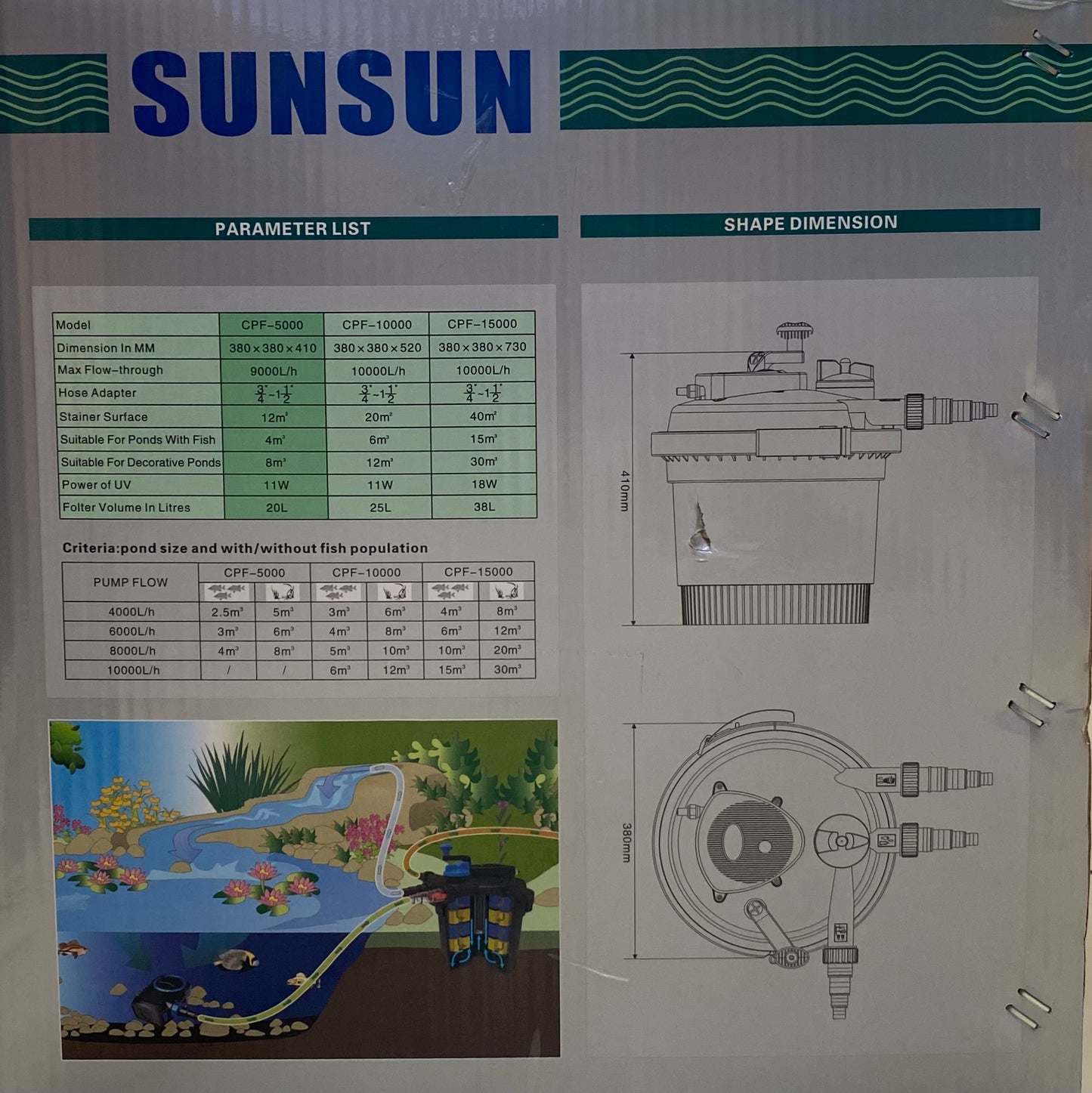 SUNSUN CPF-5000 Pond Bio Press Filter