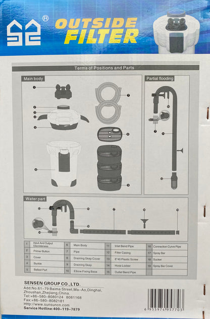 SUNSUN Outside Filter HW-302