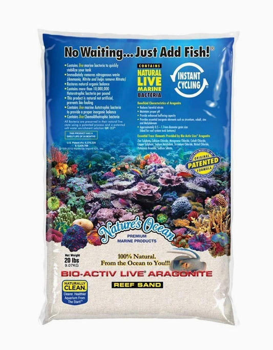 Nature’s Ocean Bio-Activ Live Aragonite Reef Sand